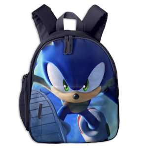 Kids Boys Sonic The Hedgehog School Book Bag,Canvas Backpack Lunch Bag Pencil Box Set for Students 