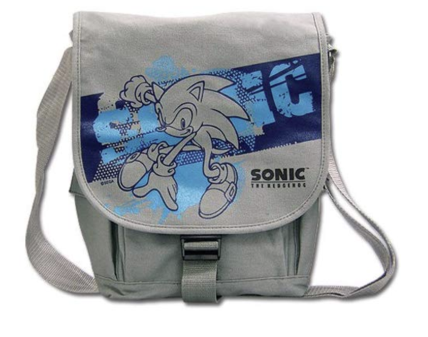 Great Eastern Entertainment Sonic The Hedgehog Sonic Splash Messenger Grey Bag