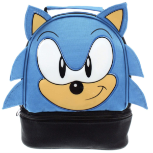 Sega Sonic the Hedgehog Lunch Bag Big Face Dual Compartment Lunch Box Kit