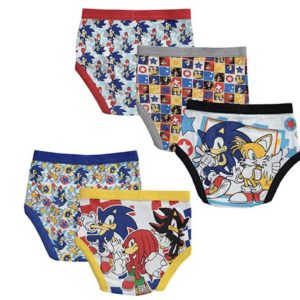 Sonic The Hedgehog Action Underwear 3 Pack Boxer Briefs for