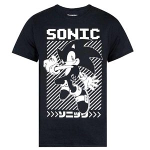 Popgear Sonic The Hedgehog and Tails Boys T-Shirt Black Camiseta para Niños